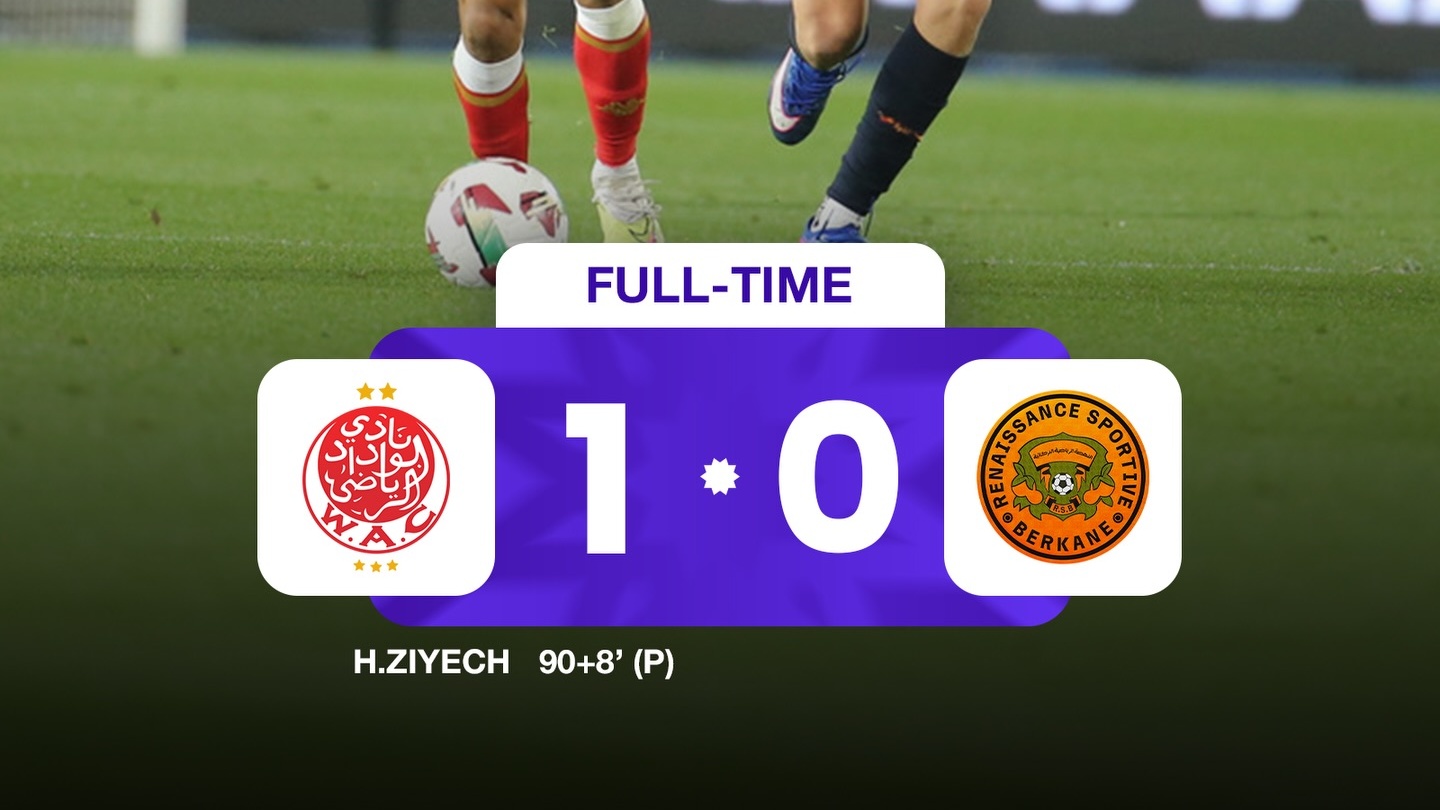 J14. Botola D1 : Le Wydad vainqueur par KO face à la RSB