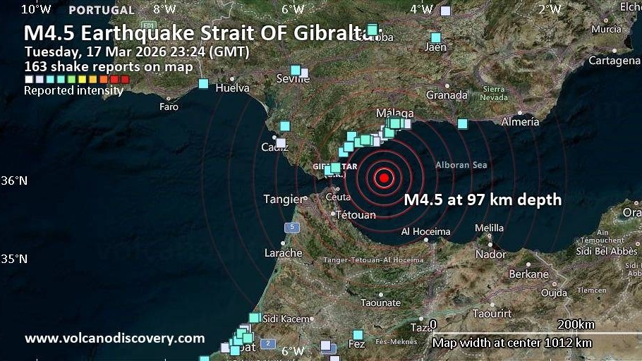 Séisme en mer d’Alboran : une secousse modérée, largement ressentie au nord du Maroc et en Andalousie