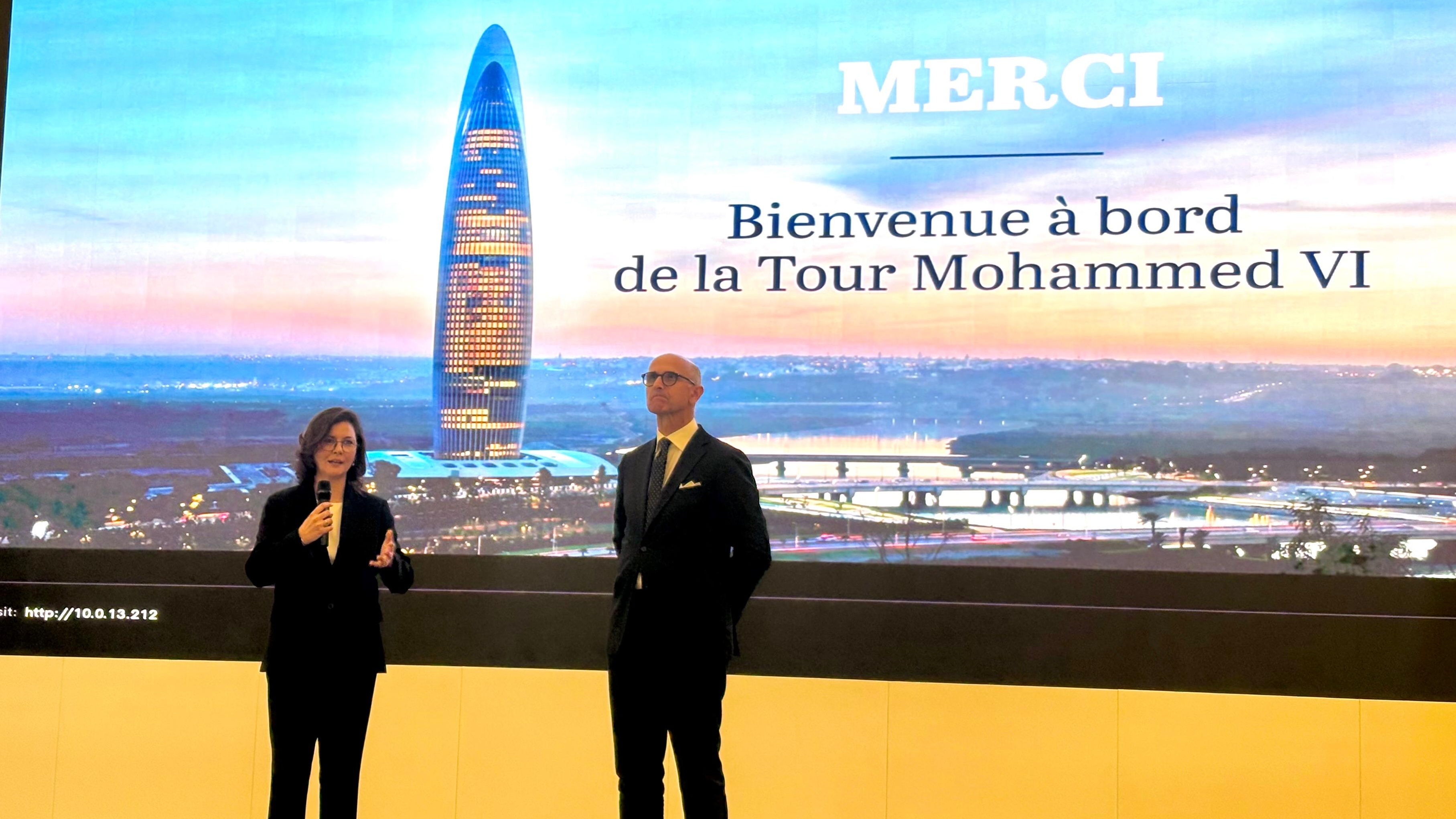 La Tour Mohammed VI dévoile ses espaces à la presse : immersion au sommet des 250 m de l’édifice