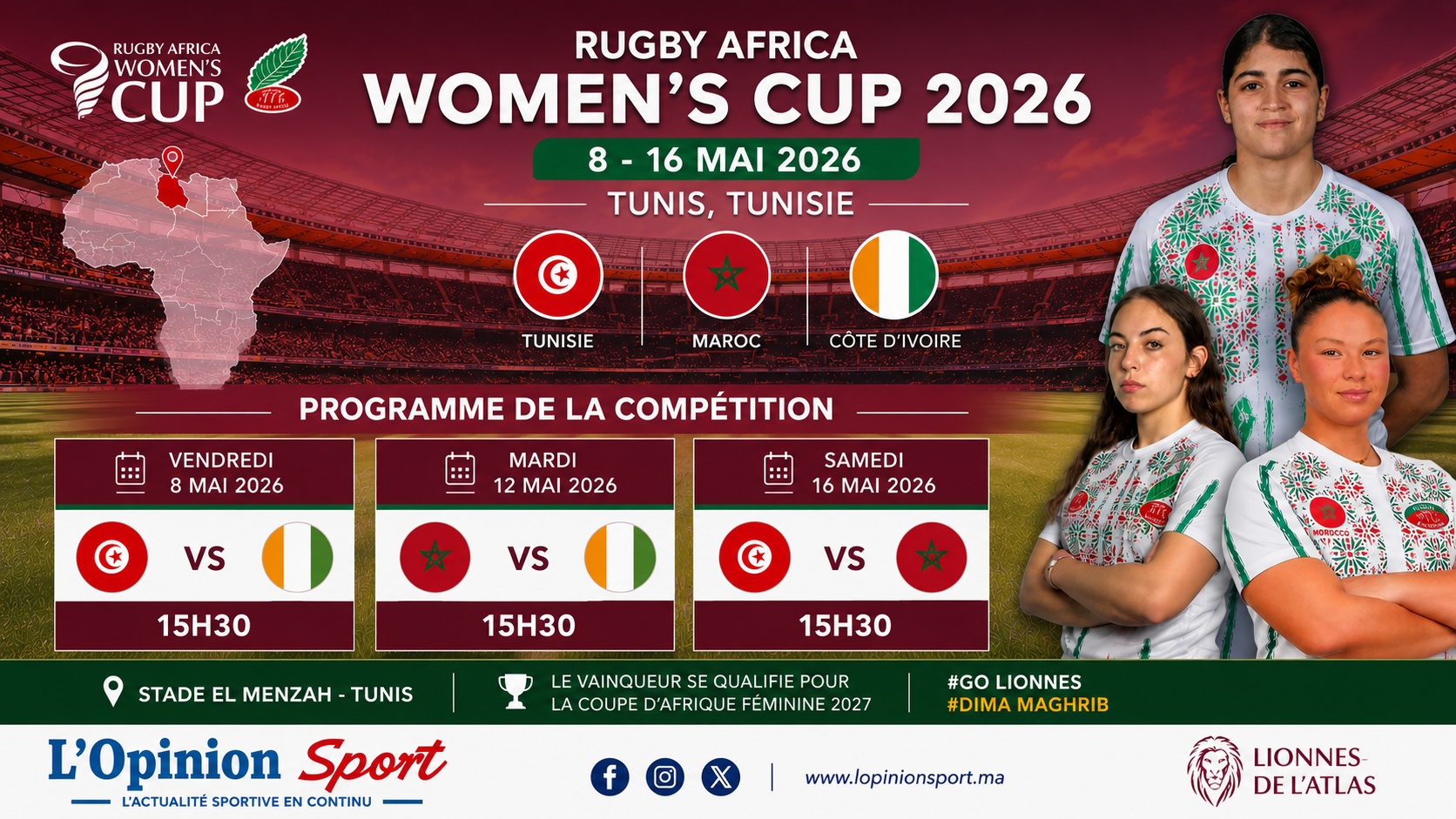 Rugby féminin : les Lionnes de l’Atlas, en Tunisie, pour relancer le rugby marocain sur la scène africaine