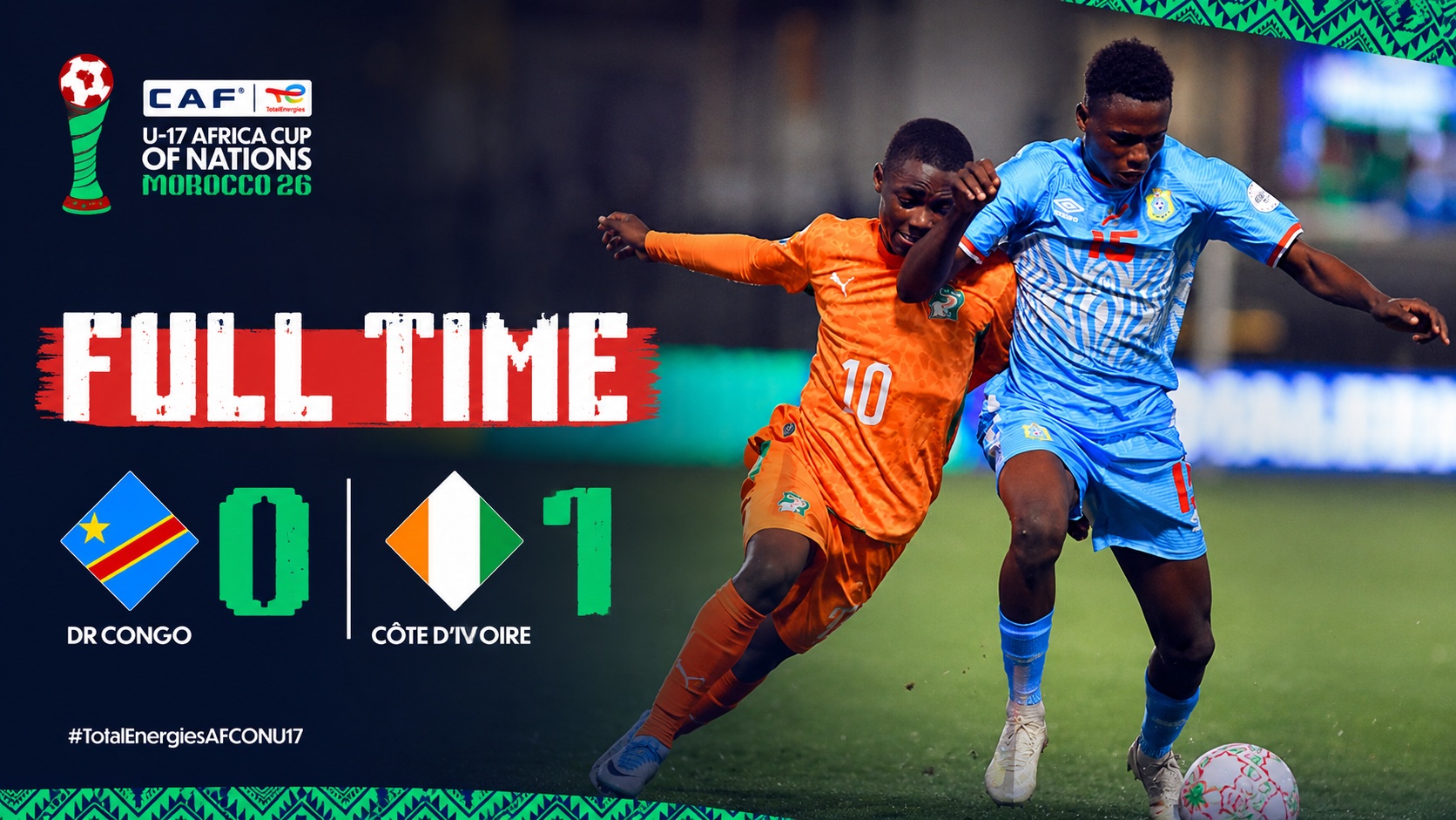 CAN U17 : la Côte d’Ivoire assure la qualification face à la RDC