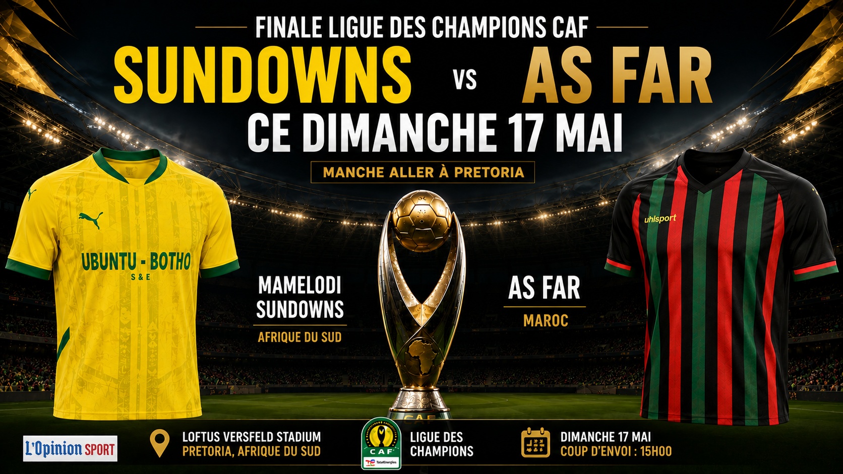 Finale LDC : l’AS FAR pour assurer le retour face aux Sundowns cet après-midi