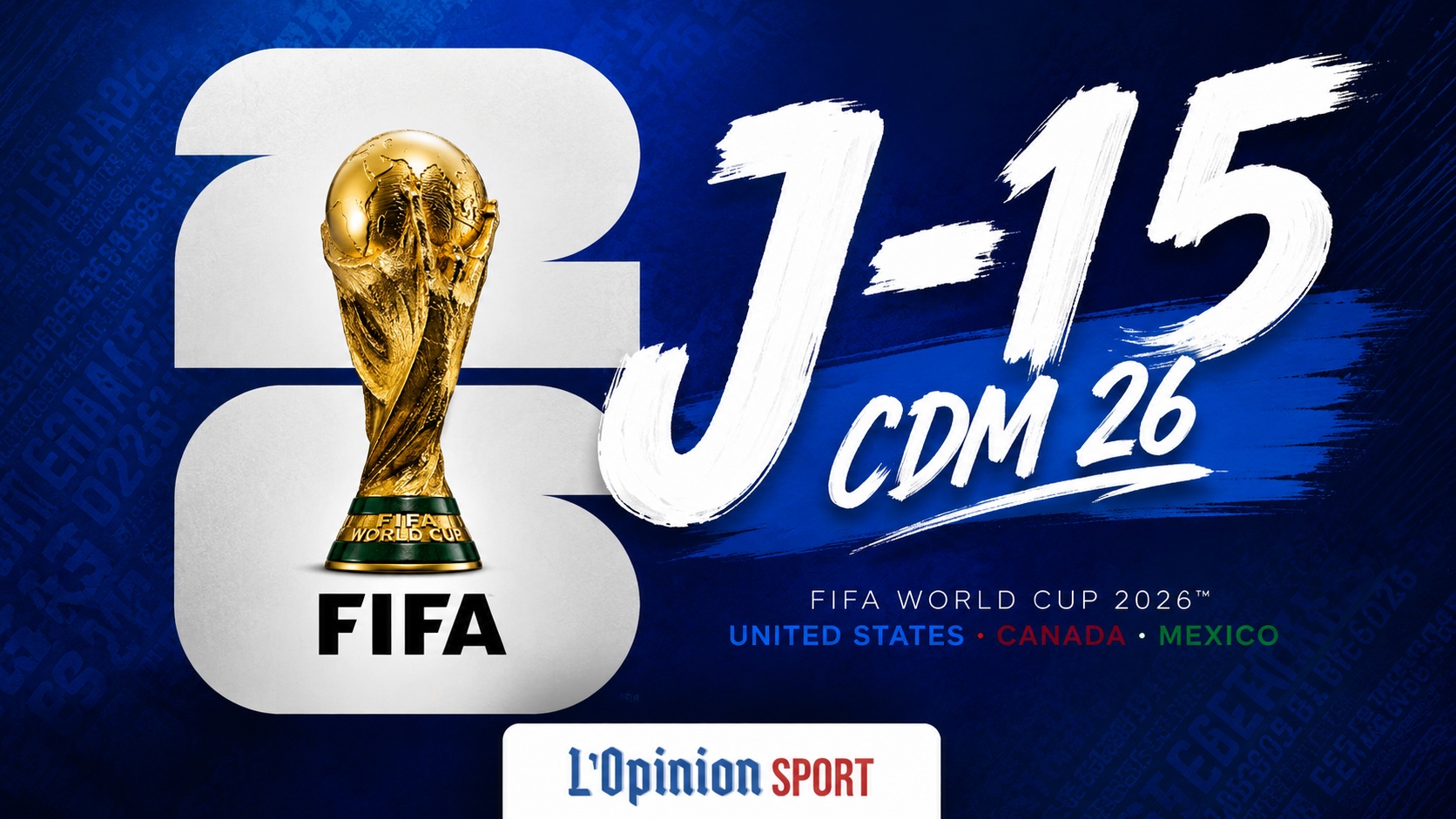 FIFA : "La Coupe du Monde de la FIFA 2026 débute dans 15 jours !"