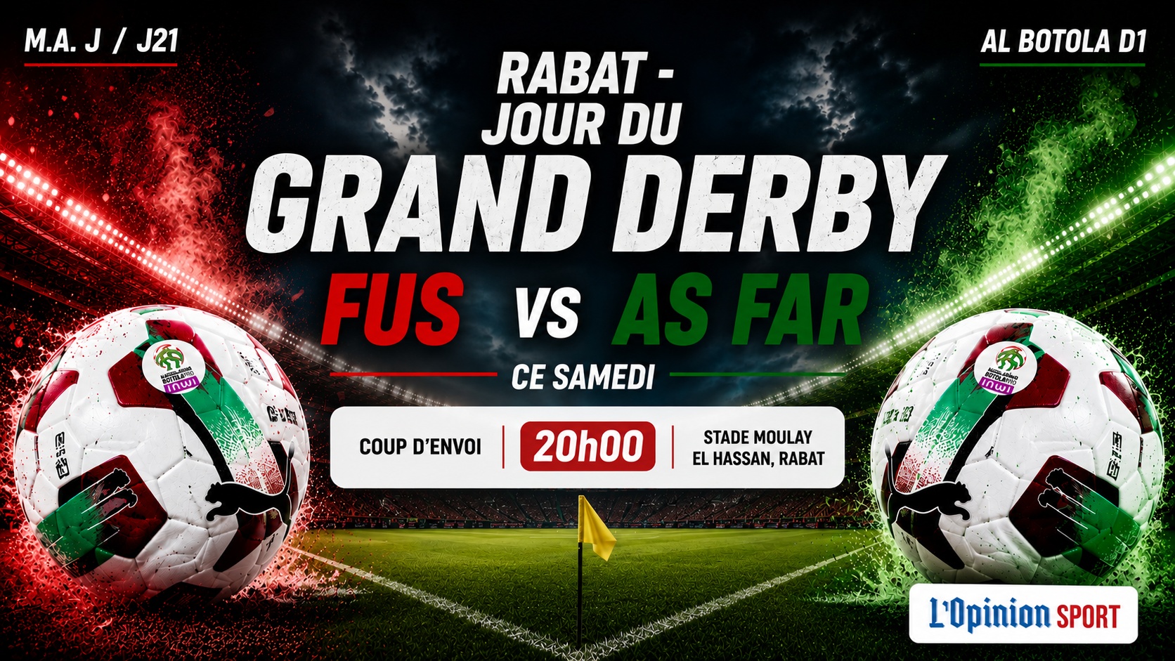 MAJ Al Botola D1:  FUS-FAR ce soir