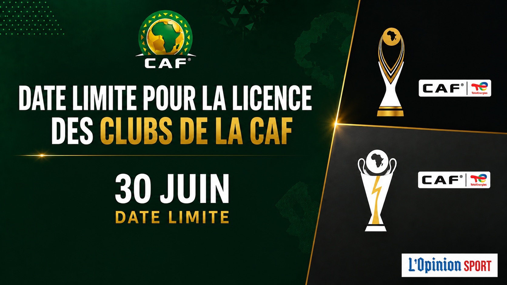 CAF: '' Clubs qualifiés, régularisez votre situations avant le 1er juillet, sinon ...!"