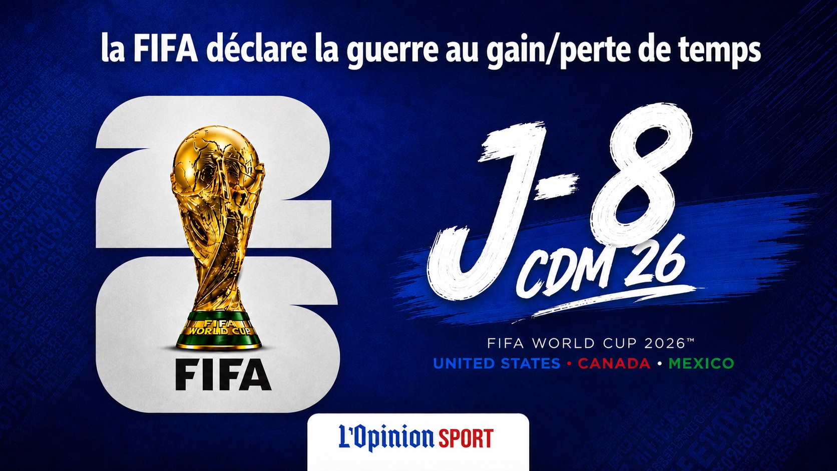 CdM 26 : la FIFA déclare la guerre au gain/perte de temps