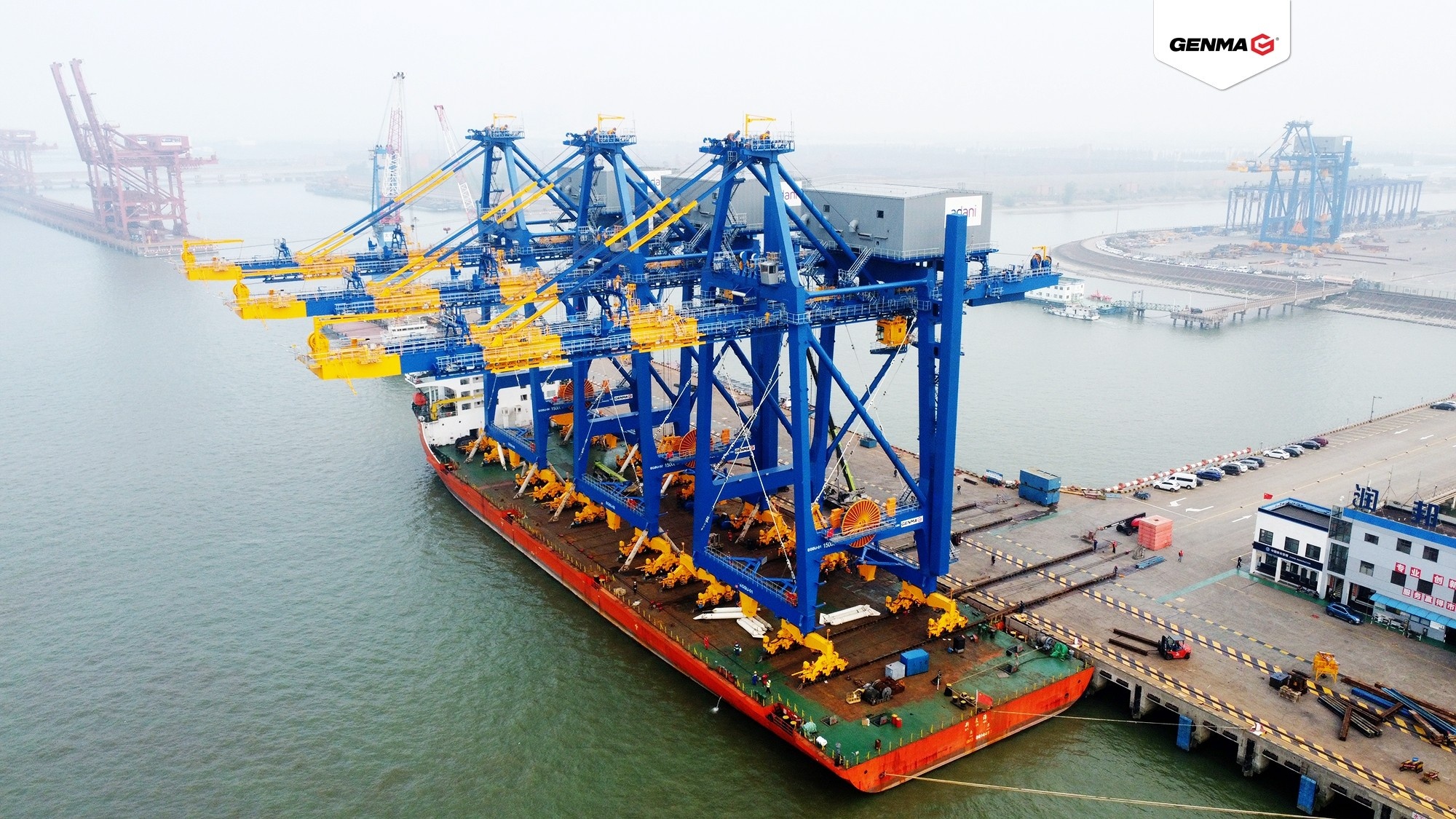 GENMA expédie les 10 premiers portiques RTG électriques à Marsa Maroc sur une commande de 50 unités