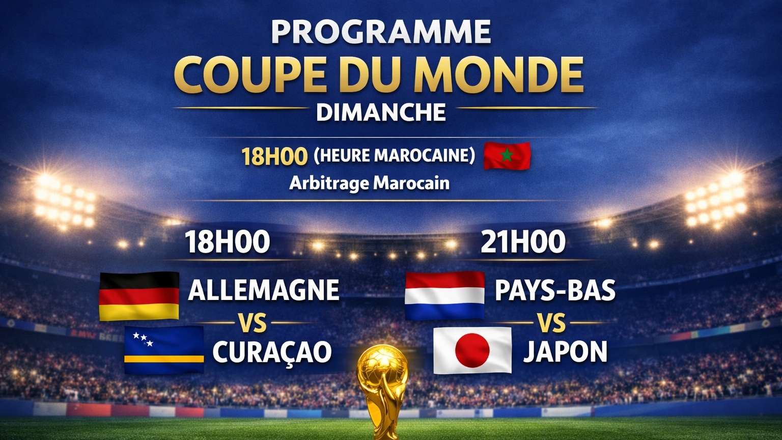 CdM 26 : deux affiches encore au programme ce dimanche, avec un arbitrage marocain 