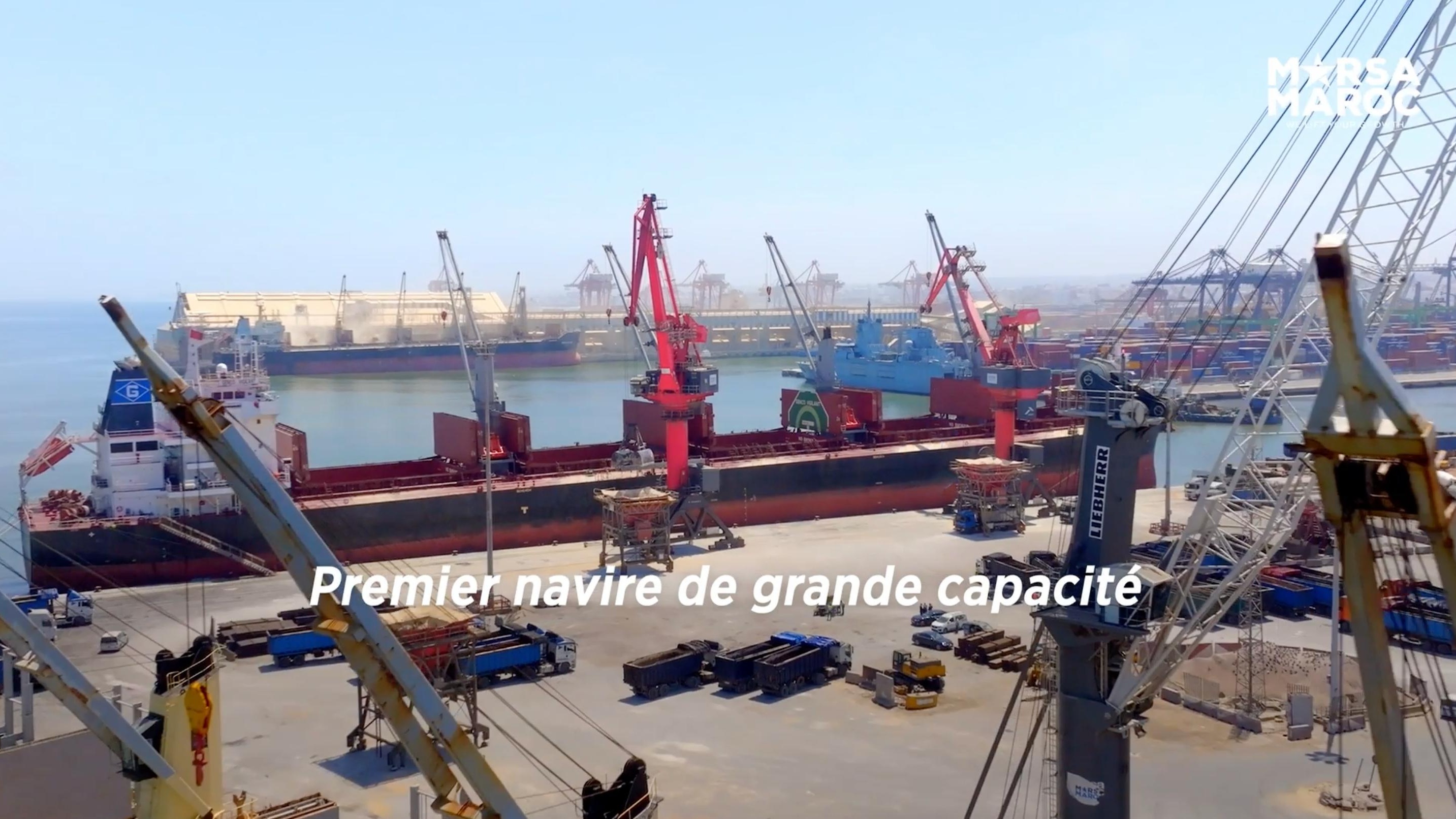 Marsa Maroc :  Première réception d’un navire de 55.000 tonnes au port de Casablanca