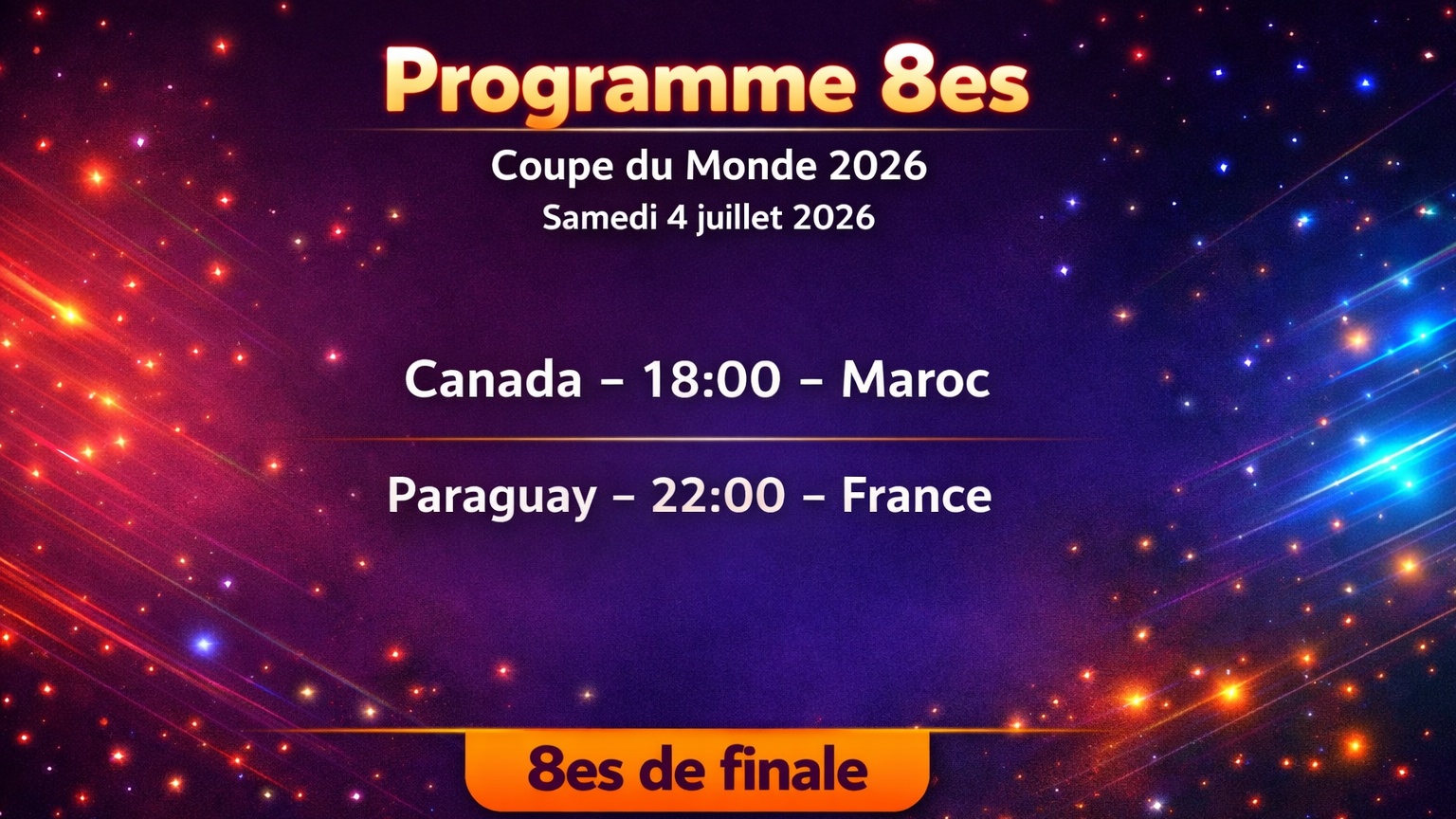 CdM 2026 : Deux affiches de prestige pour l’ouverture des huitièmes ce samedi