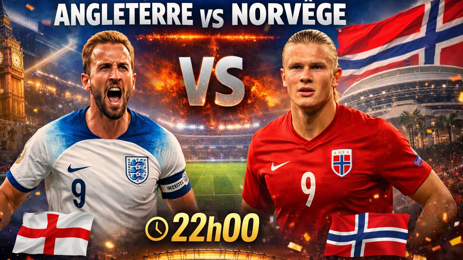 CdM 2026 : Angleterre-Norvège, choc des buteurs à Miami ce soir 