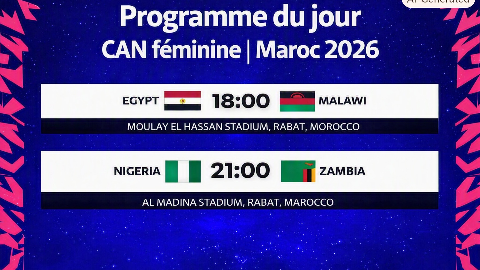 CAN (f) Maroc 2026 : Zambie-Nigeria, sommet de la soirée et finale avant l’heure 