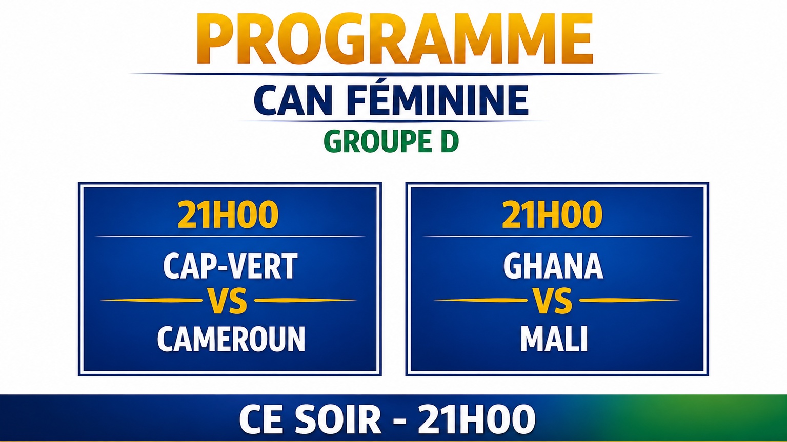 CAN (f) Maroc 2026 : le groupe D livre son verdict à Casablanca ce soir