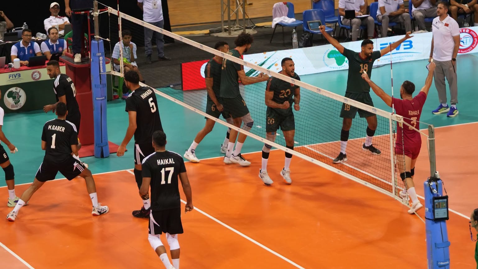 CAN de volleyball : le Maroc s’incline face à l’Égypte et termine deuxième de son groupe