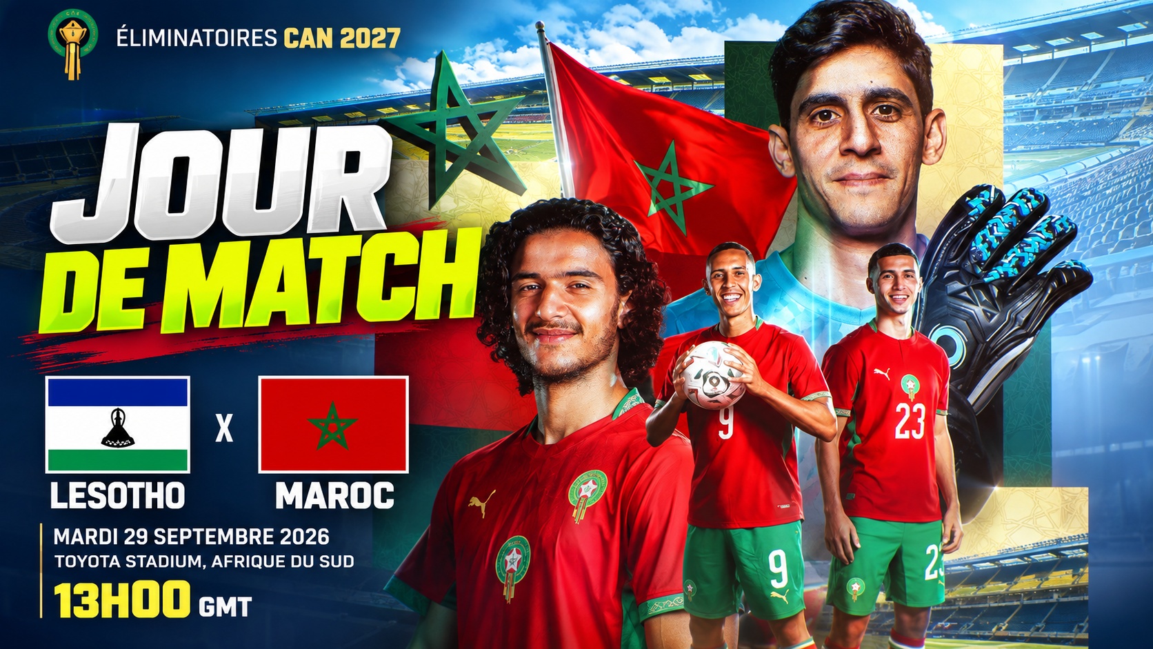 CAN 2027 - Éliminatoires : Lesotho-Maroc, les Lions pour confirmer