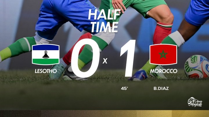 Lesotho-Maroc : les Lions mènent à la pause
