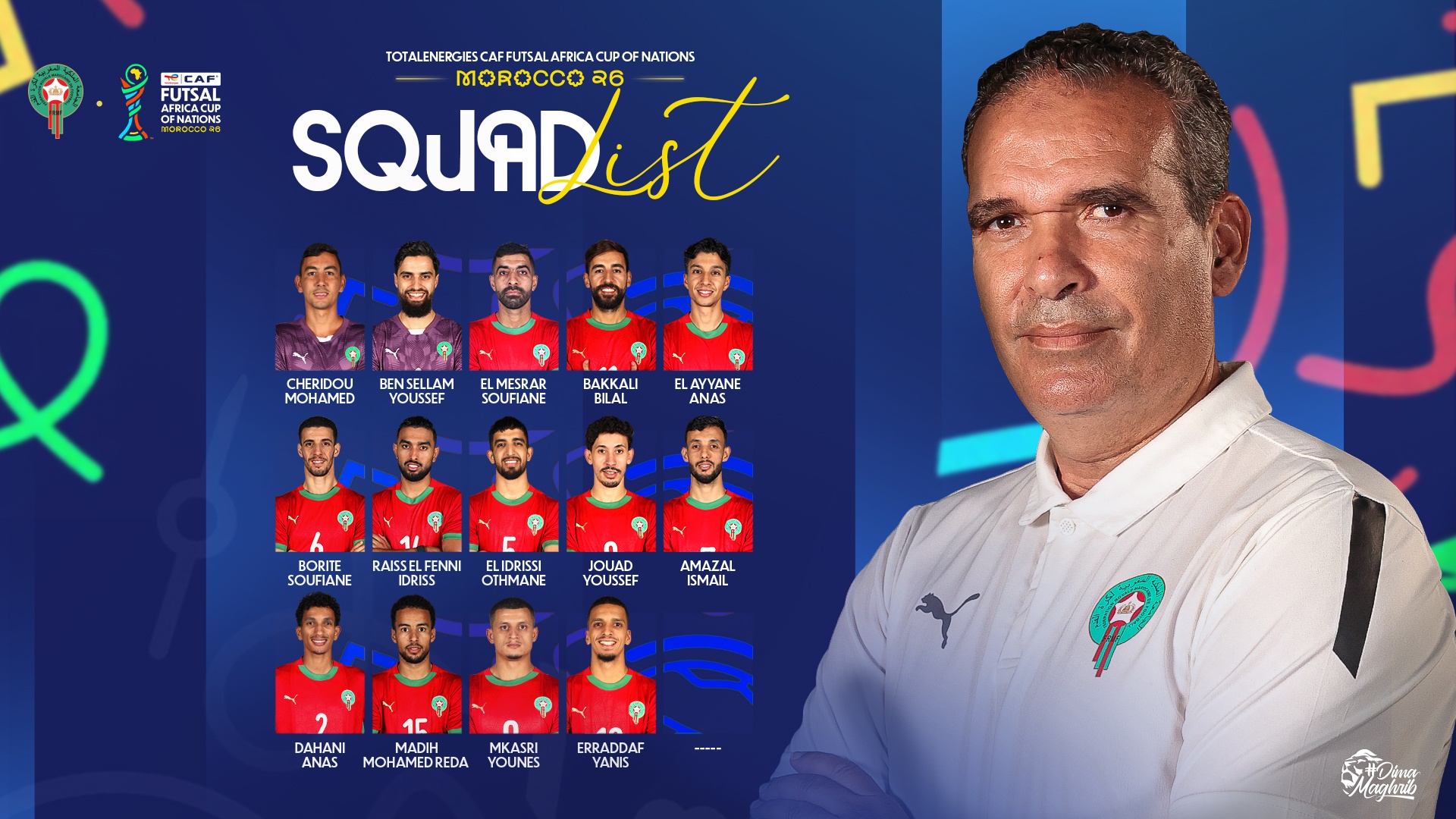 CAN de futsal 2026 : Hicham Dguig dévoile sa liste finale