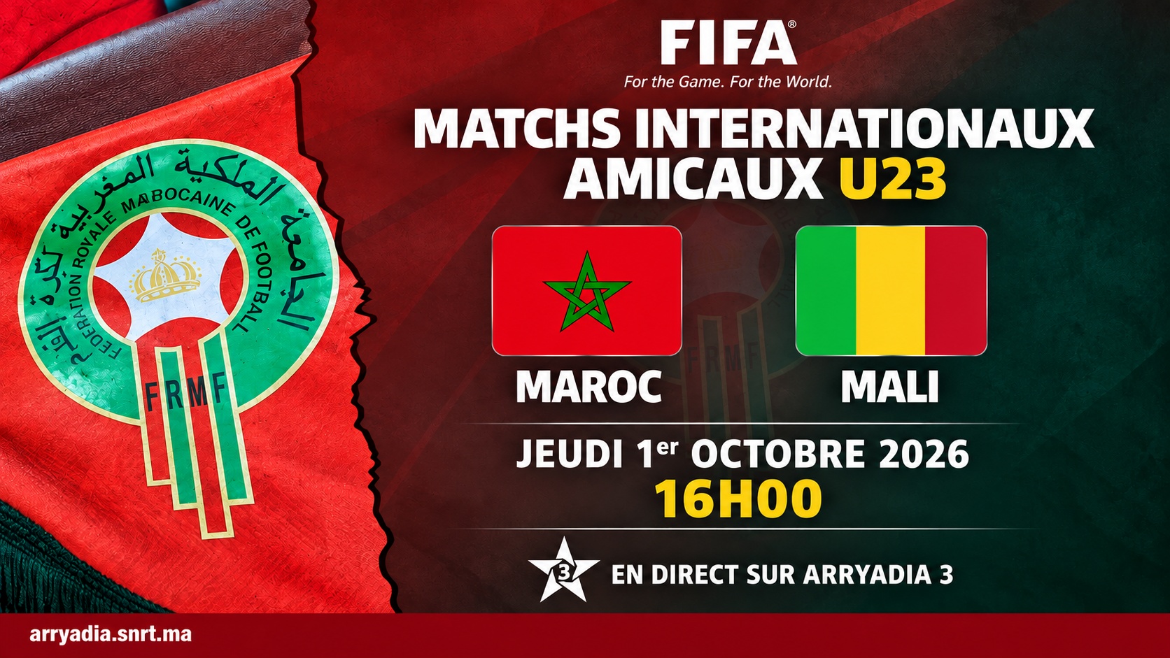 Maroc U23 – Mali U23 : rendez-vous cet après-midi à Rabat