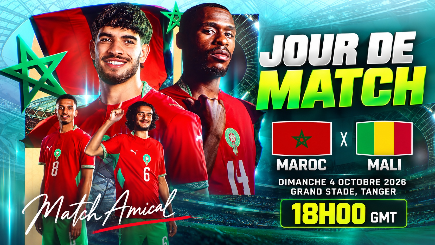 Maroc-Mali : les Lions bouclent la trêve par un test grandeur nature à Tanger