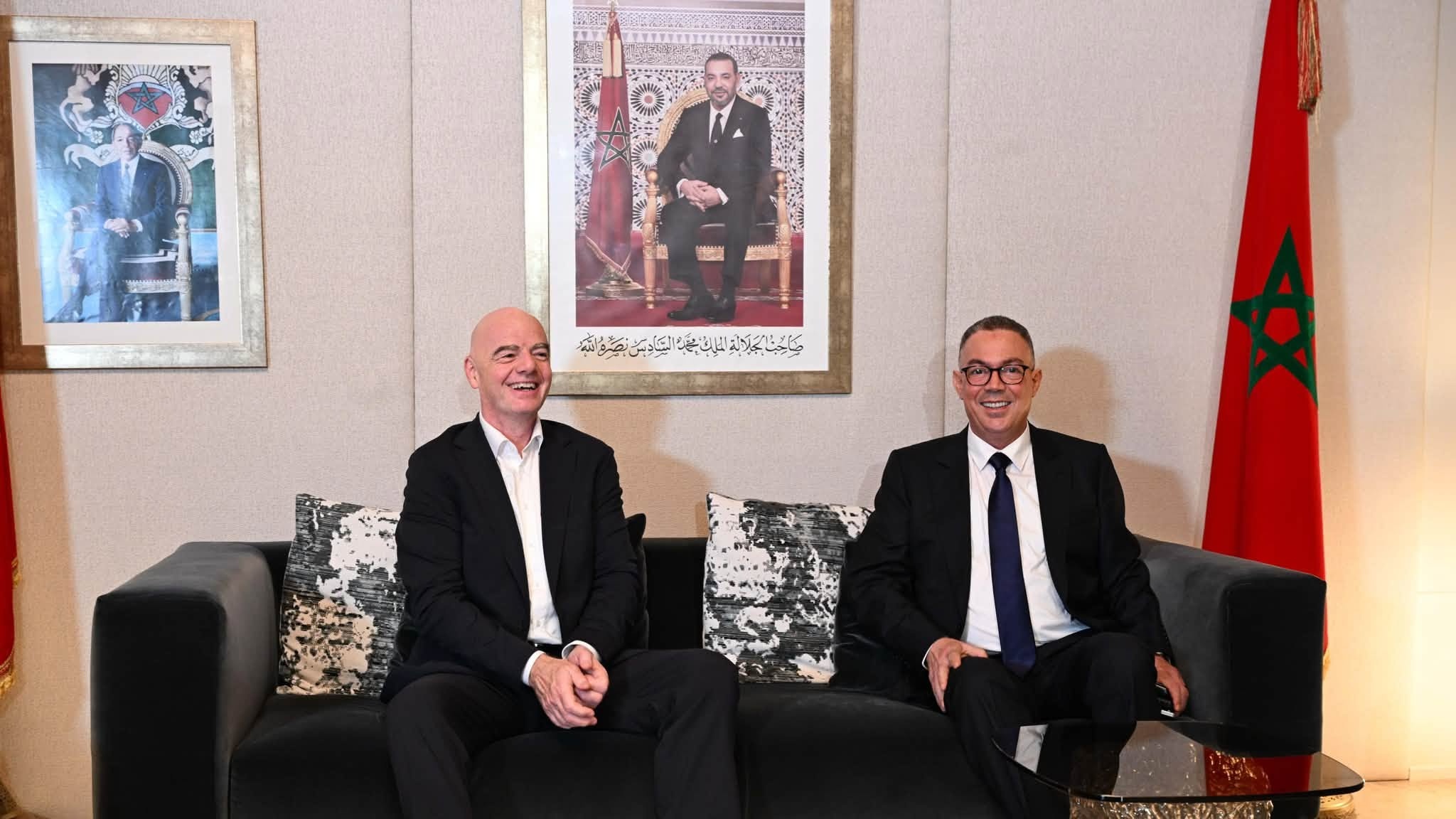Mondial féminin Maroc U17 : Gianni Infantino accueilli  par Fouzi Lekjaâ