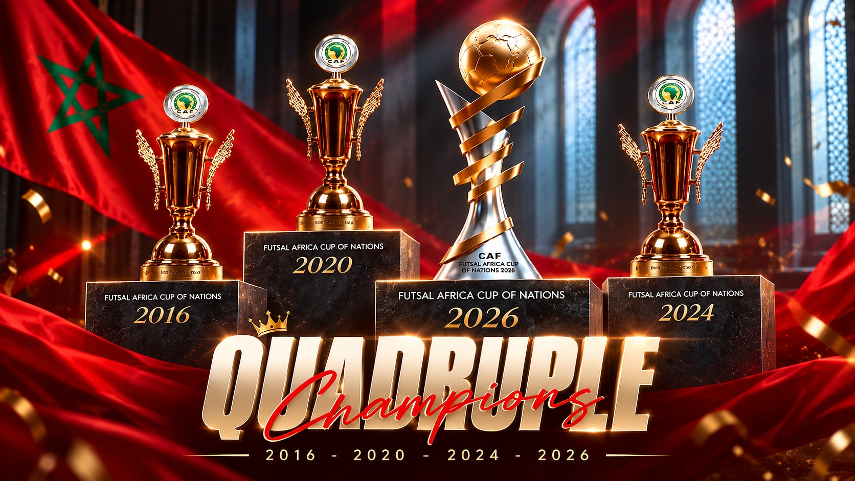 Futsal : la FRMF rend hommage aux champions d’Afrique 2026