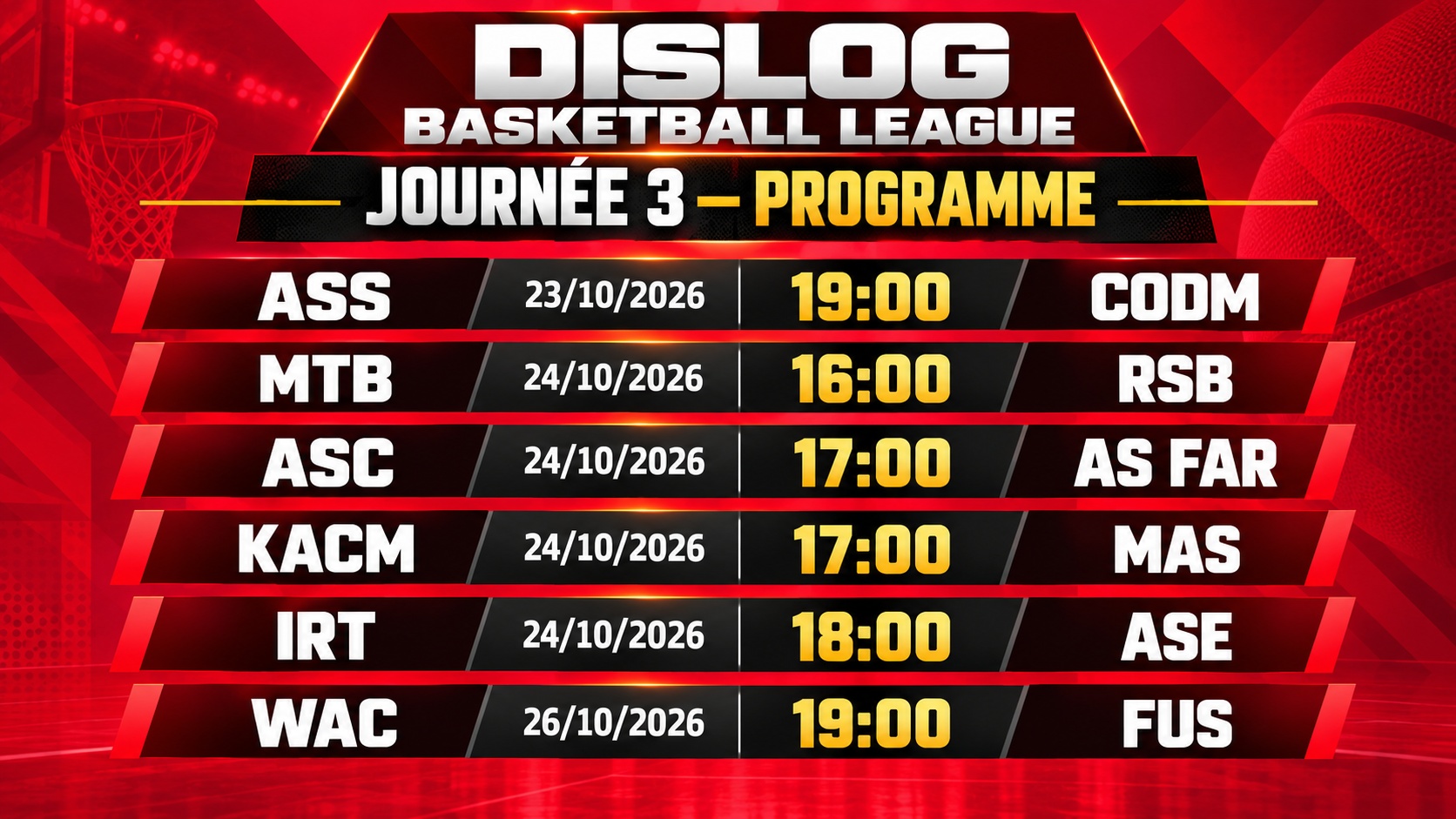 Division d’Excellence (H) : une J3 marquée par le choc Wydad-FUS et par un nouveau naming