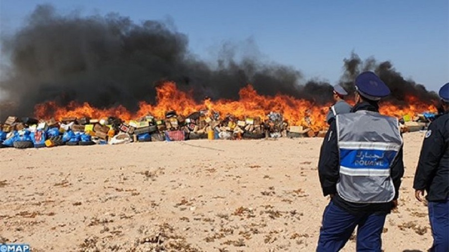 Plus de 16 tonnes de drogue incinérées à Tan-Tan