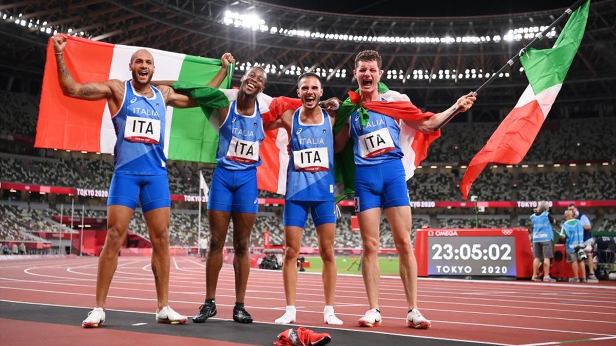 JO - Athlétisme / Relais 4x100 : Les Italiens médaillés d’or devant les Britanniques et les Canadiens