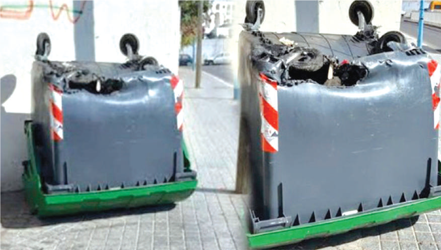 Vandalisme : Des containers incendiés à Sidi Moumen