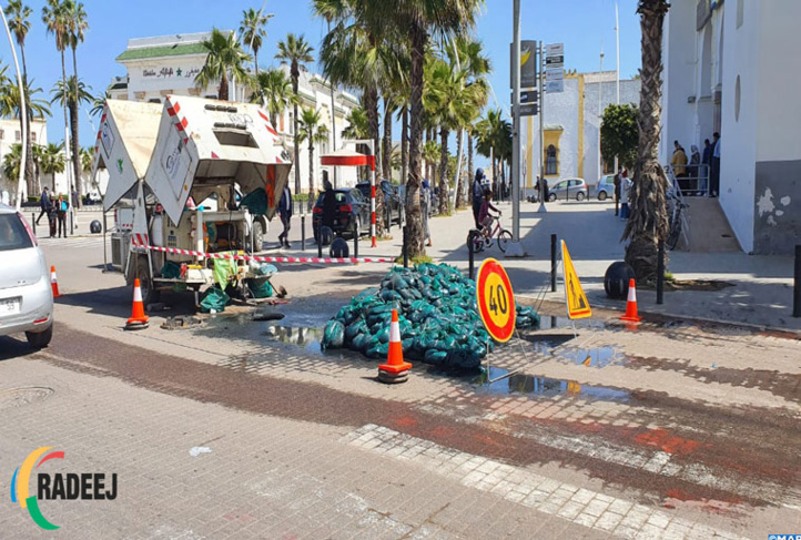 El Jadida-Sidi Bennour : Curage et nettoyage des bouches d’égouts…