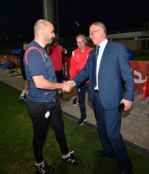 Concentration du Wydad d’avant la finale : Le président de la FRMF en visite de soutien  aux Wydadis