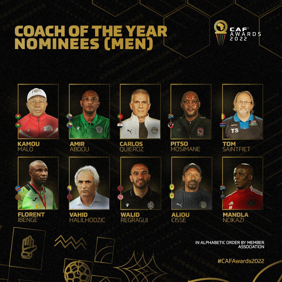 CAF : Vahid, Regragui et Ibengé parmi les nominés au titre du meilleur coach