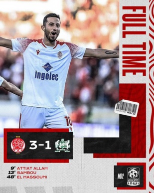 Botola Pro D1/WAC-DHJ (3-1) : Le Wydad s’offre sa première victoire haut la main!