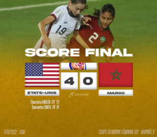 Coupe du monde U17 /  Maroc-Etats Unis (0-4) : Les Marocaines quittent le Mondial sans démériter