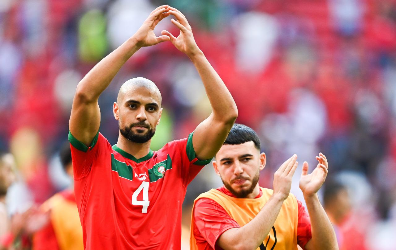 Mondial 2022 / Lu sur Twitter : Amrabet, à propos de son retard à la mi-temps : « J’avais perdu mes protège-tibias qui étaient sous une serviette »