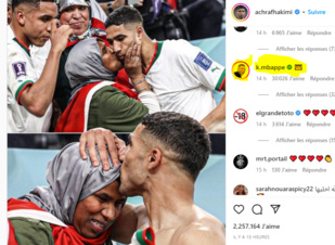 Mondial 2022 – Média:  « Le Parisien »  sensible à l’émouvante séquence de Hakimi avec sa mère !