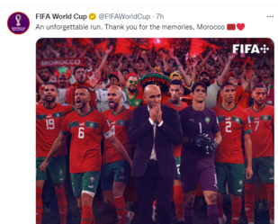Mondial 2022 / Lu sur twitter  : ‘’On retient le parcours magistral et humain des hommes de Walid Regragui’’ !