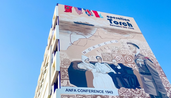 Kénitra : La fresque murale de l'Opération Torch, bientôt achevée
