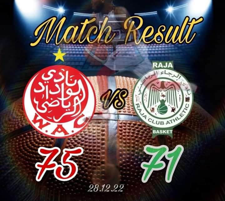 Basketball- Derby / WAC-RCA : Le Wydad vainqueur du Raja (75 à 71)
