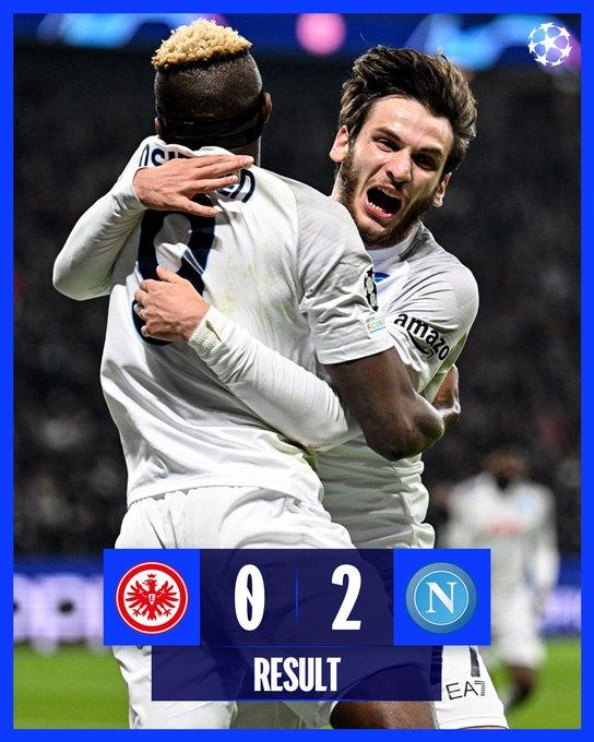 Ligue des champions / Eintracht -Napoli : Les Napolitains se dirigent vers les quarts!