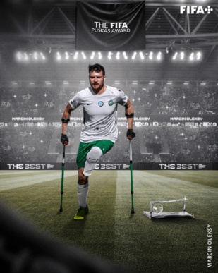 Prix Puskás : Oleksy, le premier footballeur amputé primé par la FIFA