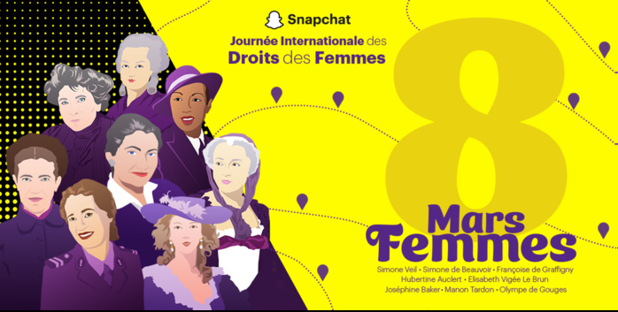Snapchat : Le 8 mars pour la mise en vedette de femmes emblématiques