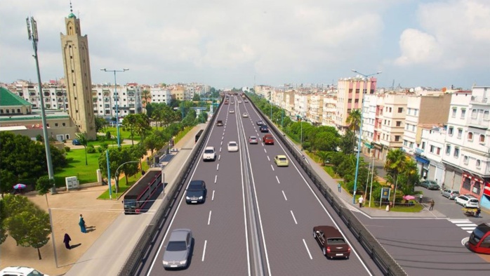 Casablanca : Inauguration du pont de dénivellation du boulevard Mohammed VI