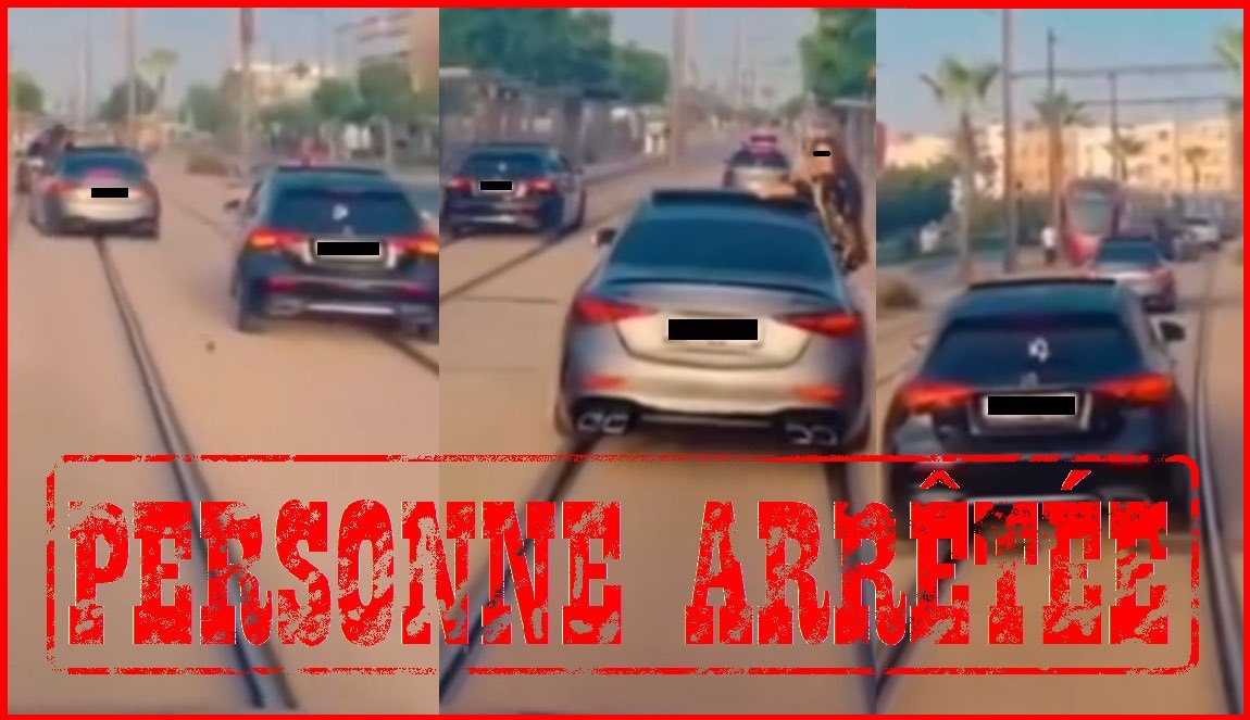 Casablanca: Un conducteur arrêté pour avoir utilisé la voie du tramway, d'autres identifiés