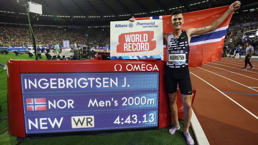 Ligue de diamant de Bruxelles (2.000 m) : Ingebrigtsen bat le record du monde que détenait El Guerrouj