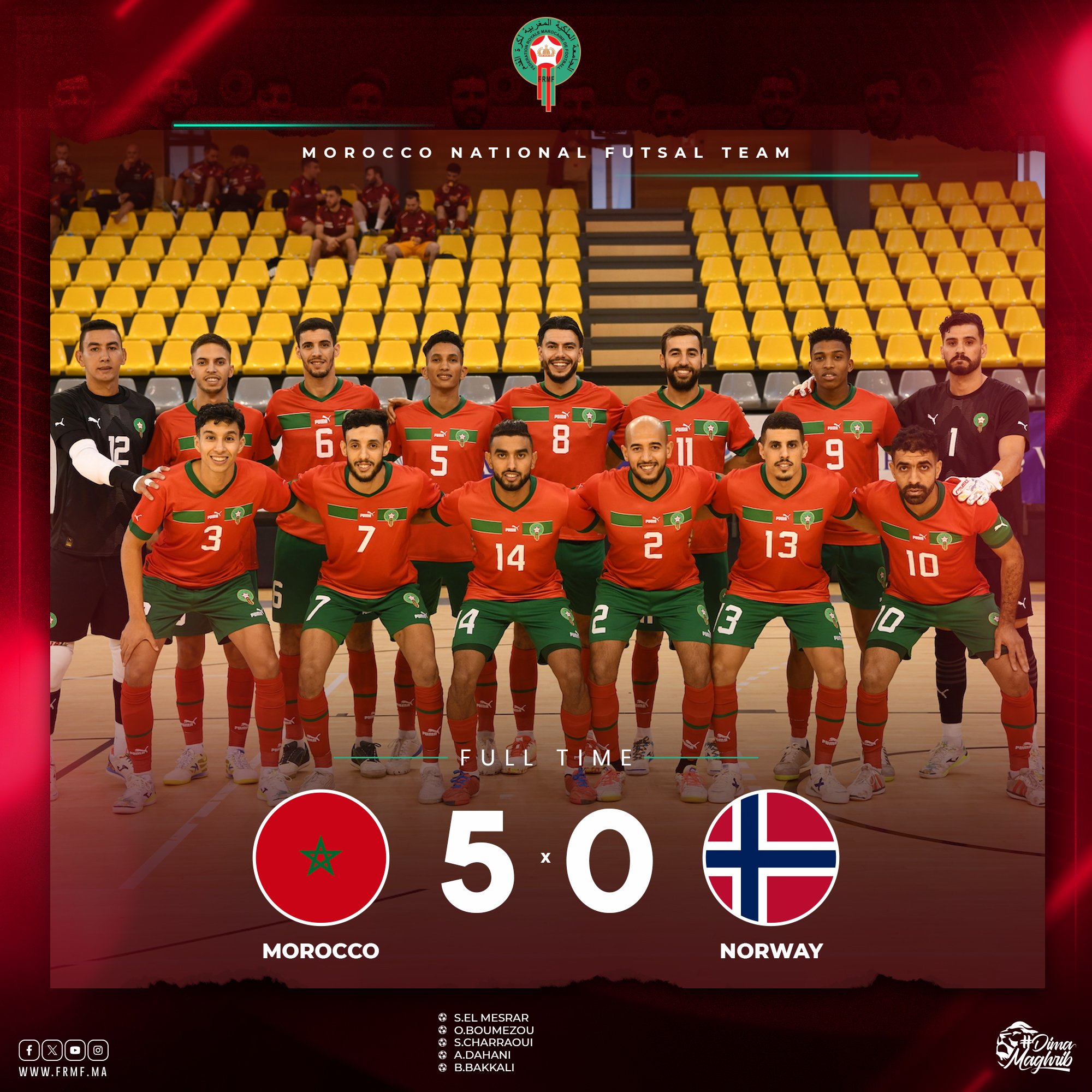 Futsal amical: Le Maroc pulvérise la Norvège