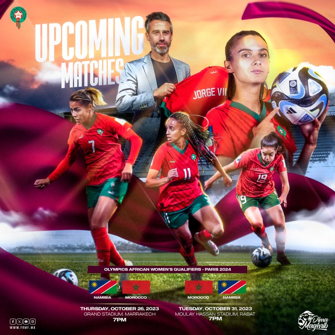 Eliminatoires JO 2024 / Football féminin : Double confrontation Maroc -Namibie