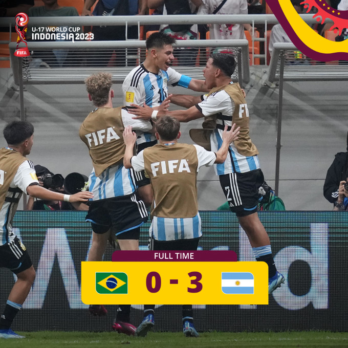 Mondial U17 / Quart de finale : L’Argentine humilie le Brésil !