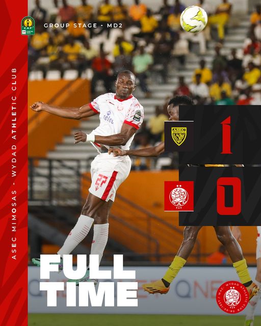 LDC-CAF/ ASEC-WAC: Le Wydad rechute à Abidjan