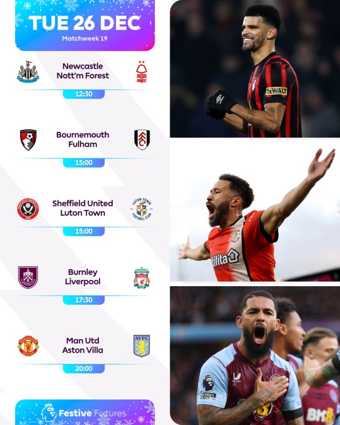 Premier League: Le 𝗕oxing 𝗗ay ,c’est aujourd’hui !